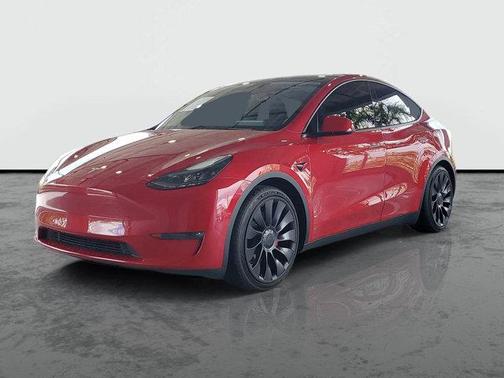 Red Multi-Coat 2023 Tesla Model Y Performance Dual Motor All-Wheel Drive