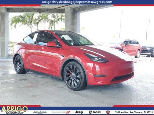 Red Multi-Coat 2023 Tesla Model Y Performance Dual Motor All-Wheel Drive