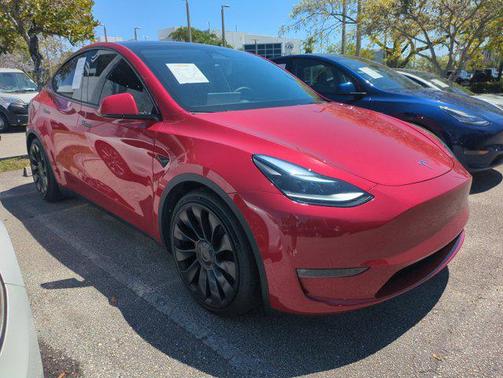 Red Multi-Coat 2023 Tesla Model Y Performance Dual Motor All-Wheel Drive