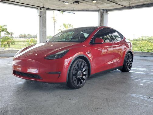 Red Multi-Coat 2023 Tesla Model Y Performance Dual Motor All-Wheel Drive