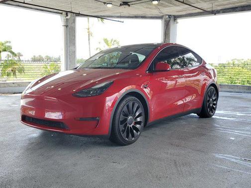 Red Multi-Coat 2023 Tesla Model Y Performance Dual Motor All-Wheel Drive
