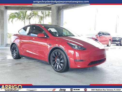 Red Multi-Coat 2023 Tesla Model Y Performance Dual Motor All-Wheel Drive