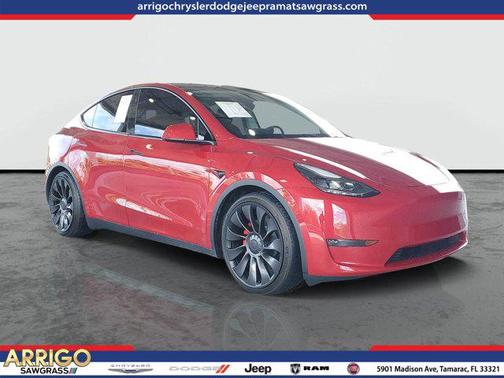 Red Multi-Coat 2023 Tesla Model Y Performance Dual Motor All-Wheel Drive