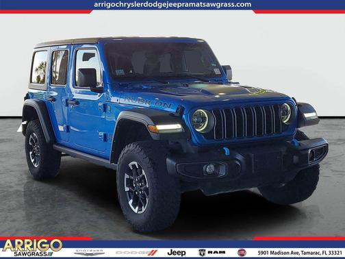 Hydro Blue Pearlcoat 2024 Jeep Wrangler 4xe Rubicon