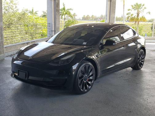 Solid Black 2023 Tesla Model 3 Performance