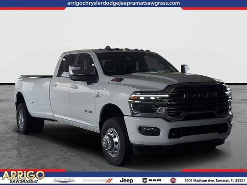 Bright White Clearcoat 2026 RAM 3500 Laramie Crew Cab 4x4 8' Box