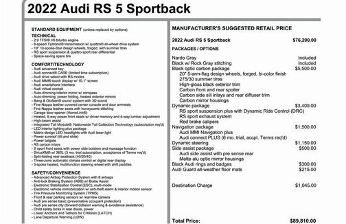 2022 Audi RS 5 2.9T