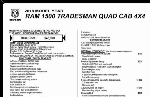 2018 RAM 1500 Tradesman