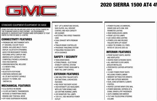 2020 GMC Sierra 1500 AT4