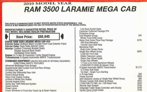 2010 Dodge Ram 3500 Laramie