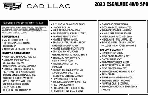 2023 Cadillac Escalade Sport