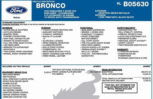 2024 Ford Bronco Badlands