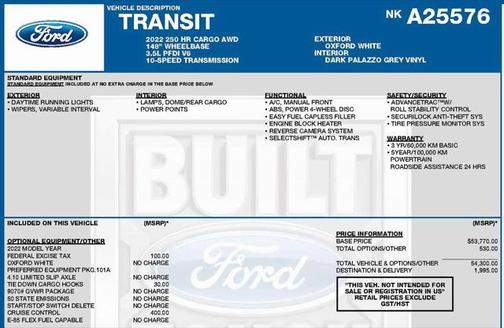 2022 Ford Transit-250 Base