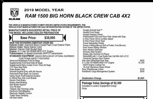 2019 RAM 1500 Big Horn