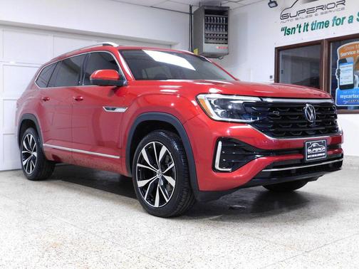 Aurora Red Metallic 2024 Volkswagen Atlas 2.0T SEL Premium R-Line 4MOTION