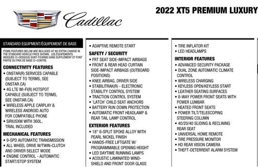 Satin Steel Metallic 2022 Cadillac XT5 Premium Luxury