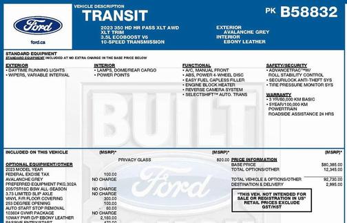 2023 Ford Transit-350 XLT
