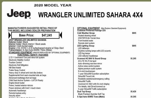 2020 Jeep Wrangler Unlimited Sahara