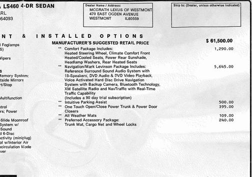 2008 Lexus LS 460 Base