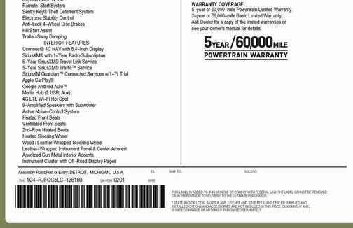 2020 Jeep Grand Cherokee Overland