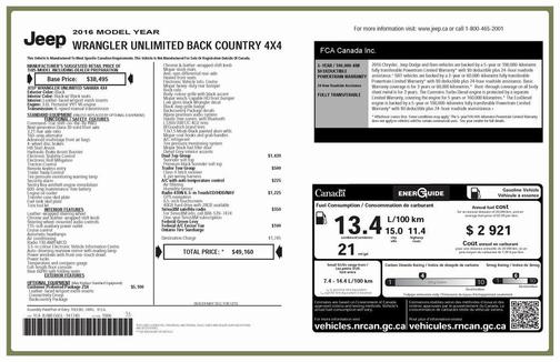 2016 Jeep Wrangler Unlimited Sahara