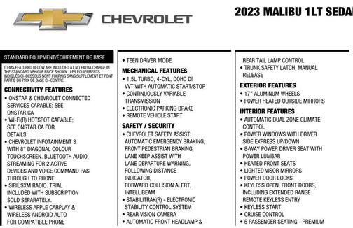 Summit White 2023 Chevrolet Malibu 1LT
