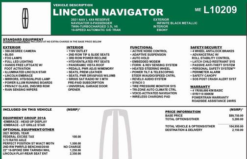 2021 Lincoln Navigator Reserve