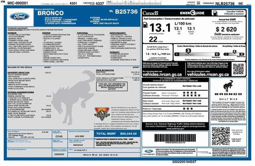 2022 Ford Bronco Black Diamond