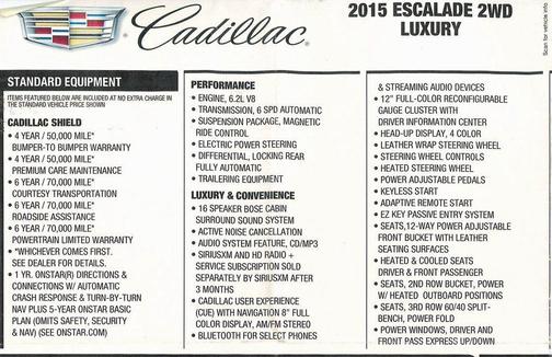 2015 Cadillac Escalade Luxury