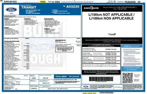 Agate Black Metallic 2026 Ford Transit-250 Base