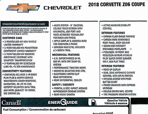 2018 Chevrolet Corvette Z06