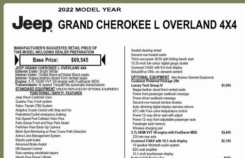 2022 Jeep Grand Cherokee L Overland