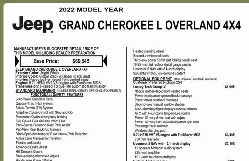 2022 Jeep Grand Cherokee L Overland
