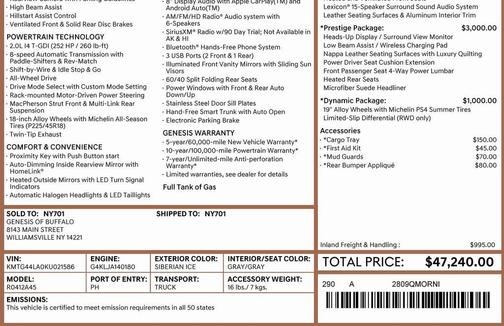 2019 Genesis G70 2.0T Advanced