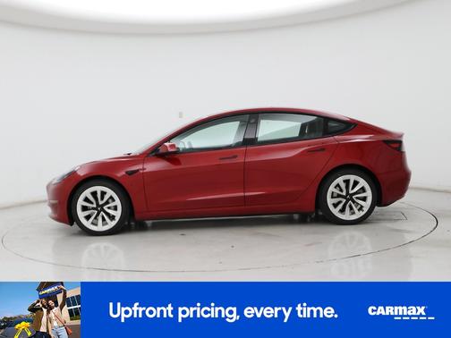 Red 2021 Tesla Model 3 Standard Range Plus
