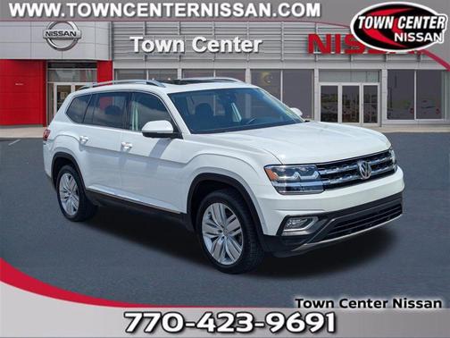 Pure White 2018 Volkswagen Atlas 3.6L SEL Premium