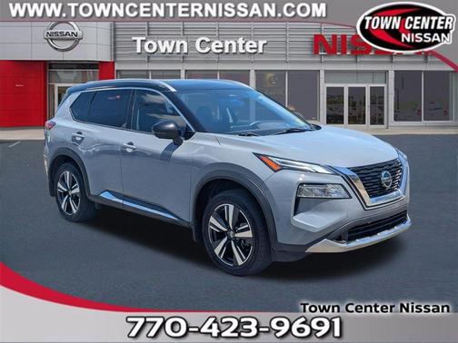 Boulder Gray Pearl / Super Black 2021 Nissan Rogue Platinum