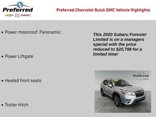 Ice Silver Metallic 2020 Subaru Forester Limited