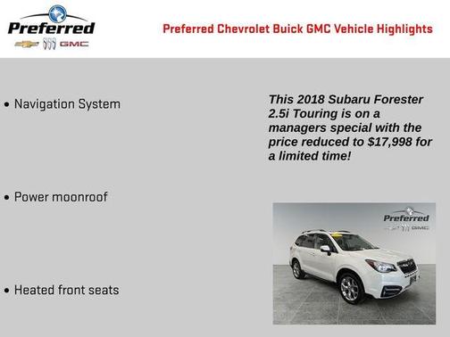 Crystal White Pearl 2018 Subaru Forester 2.5i Touring