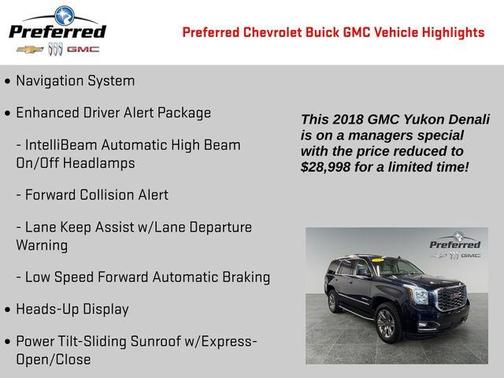 Dark Sapphire Blue Metallic 2018 GMC Yukon Denali
