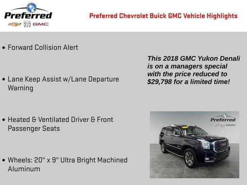 Dark Sapphire Blue Metallic 2018 GMC Yukon Denali