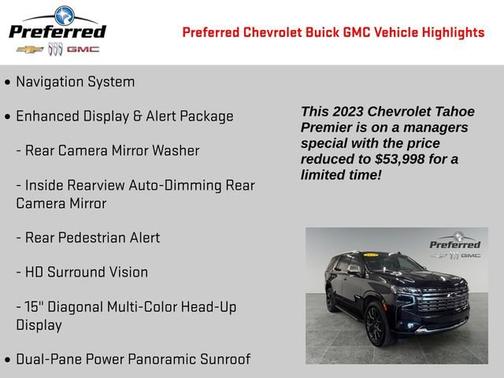 Midnight Blue Metallic 2023 Chevrolet Tahoe Premier