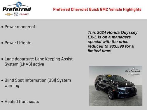 Crystal Black Pearl 2024 Honda Odyssey EX-L