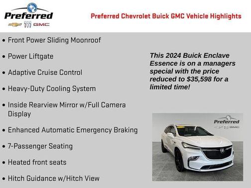 White Frost Tri-Coat 2024 Buick Enclave Essence
