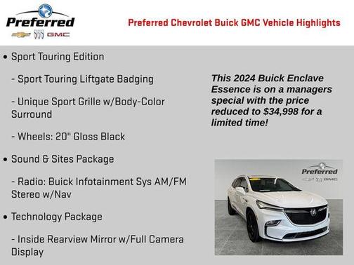 White Frost Tri-Coat 2024 Buick Enclave Essence