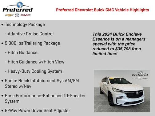 White Frost Tri-Coat 2024 Buick Enclave Essence