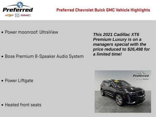 Stellar Black Metallic 2021 Cadillac XT6 Premium Luxury AWD