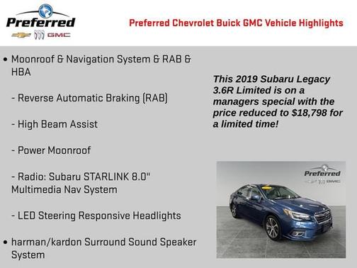 Abyss Blue Pearl 2019 Subaru Legacy Limited
