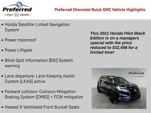 Crystal Black Pearl 2021 Honda Pilot Black Edition