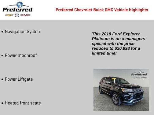 Shadow Black 2018 Ford Explorer Platinum
